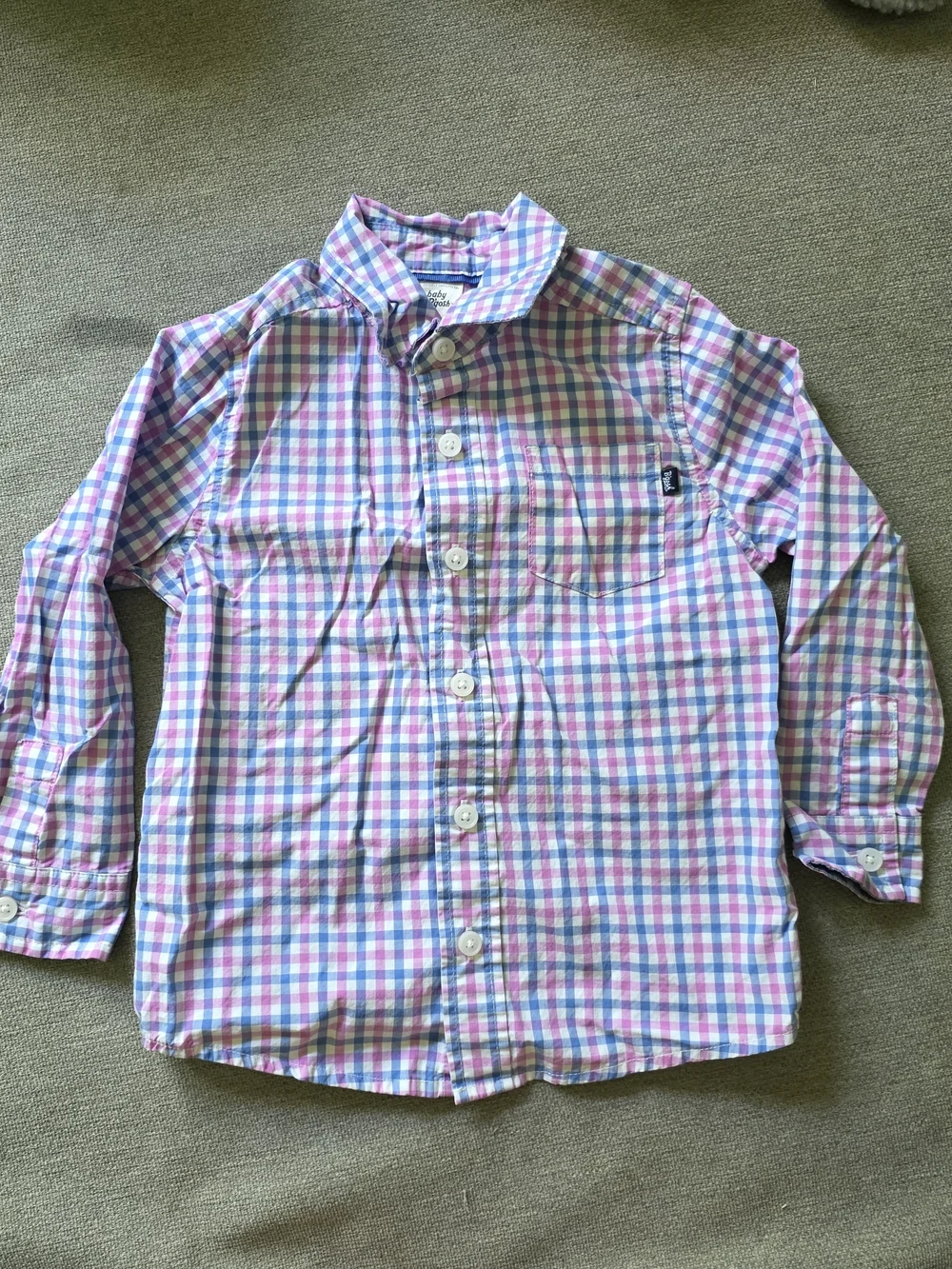 OshKosh B'gosh Pink & Blue Plaid Button-Down Shirt